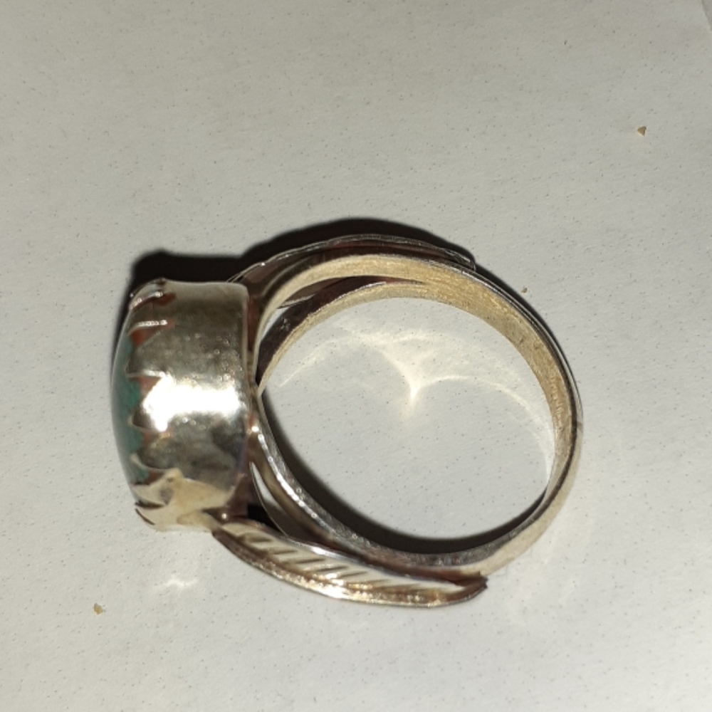 SOLD 💙 Navajo Design Feather Ring - Picture 7 of 12